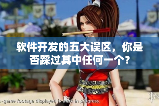 软件开发的五大误区，你是否踩过其中任何一个？