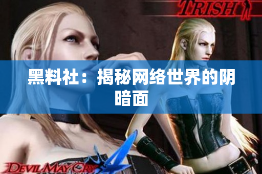黑料社：揭秘网络世界的阴暗面