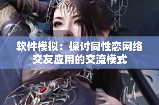 软件模拟：探讨同性恋网络交友应用的交流模式