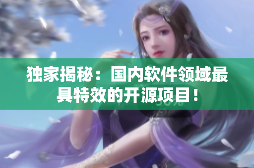 独家揭秘：国内软件领域最具特效的开源项目！