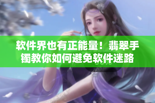 软件界也有正能量！翡翠手镯教你如何避免软件迷路