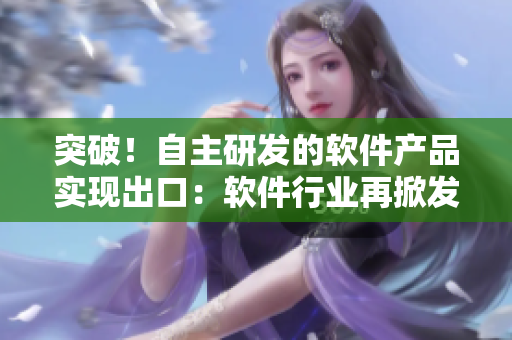 突破！自主研发的软件产品实现出口：软件行业再掀发展高潮