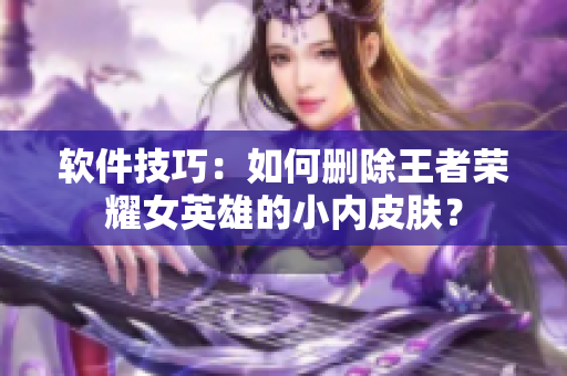 软件技巧：如何删除王者荣耀女英雄的小内皮肤？