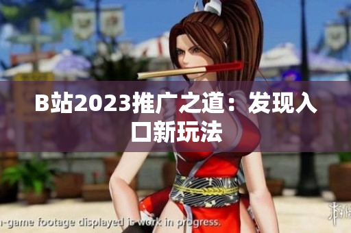 B站2023推广之道：发现入口新玩法