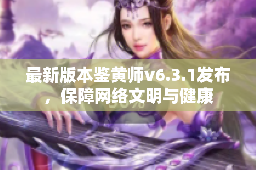 最新版本鉴黄师v6.3.1发布，保障网络文明与健康