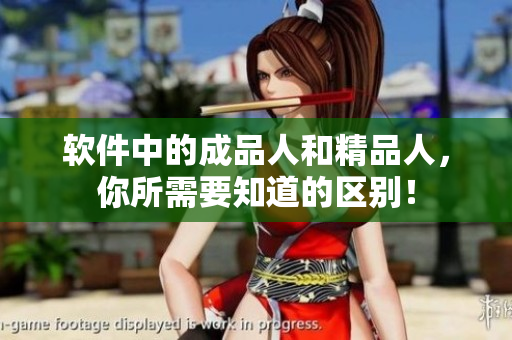 软件中的成品人和精品人，你所需要知道的区别！