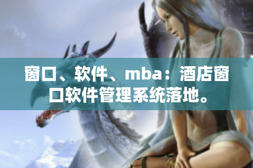 窗口、软件、mba：酒店窗口软件管理系统落地。