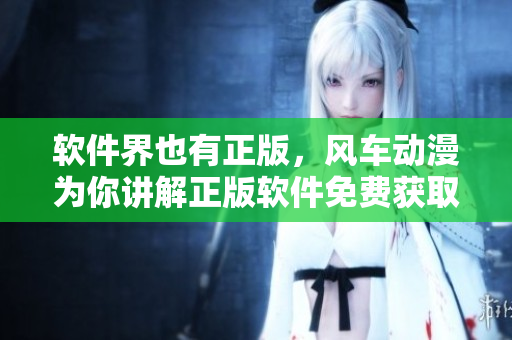 软件界也有正版，风车动漫为你讲解正版软件免费获取