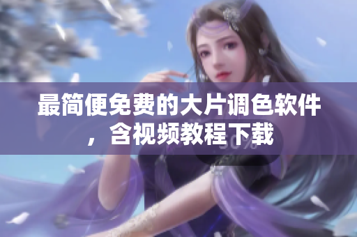 最简便免费的大片调色软件，含视频教程下载