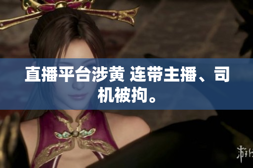 直播平台涉黄 连带主播、司机被拘。