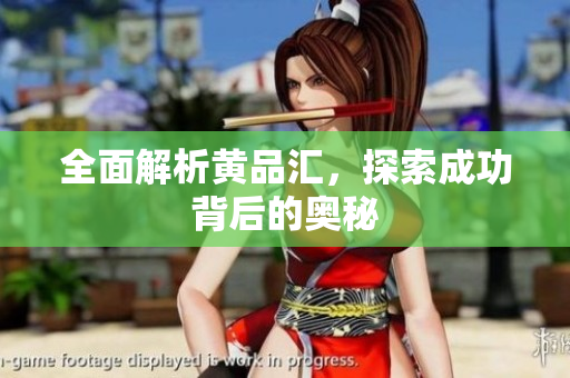 全面解析黄品汇，探索成功背后的奥秘