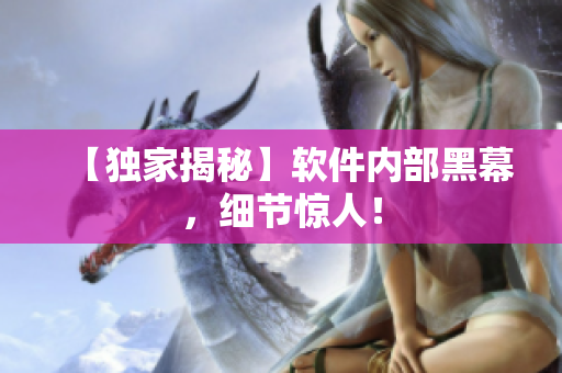 【独家揭秘】软件内部黑幕，细节惊人！