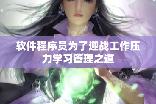 软件程序员为了迎战工作压力学习管理之道