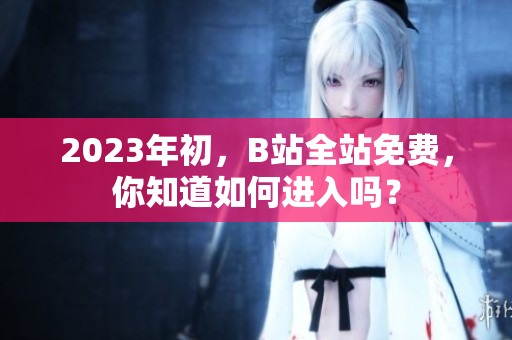 2023年初，B站全站免费，你知道如何进入吗？