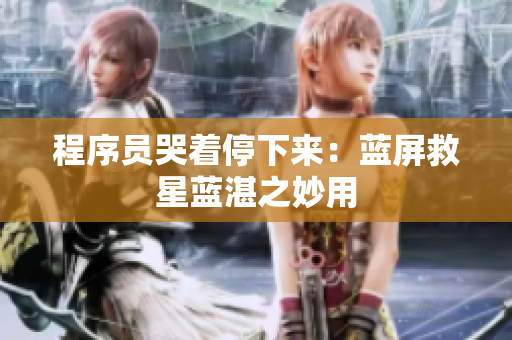 程序员哭着停下来：蓝屏救星蓝湛之妙用