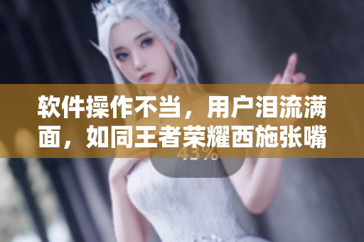 软件操作不当，用户泪流满面，如同王者荣耀西施张嘴流眼泪图