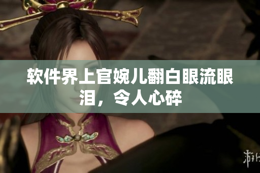 软件界上官婉儿翻白眼流眼泪，令人心碎