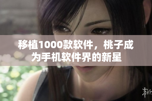 移植1000款软件，桃子成为手机软件界的新星
