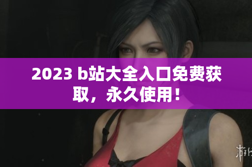 2023 b站大全入口免费获取，永久使用！