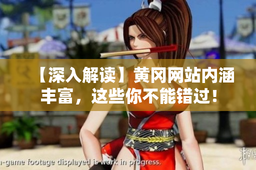 【深入解读】黄冈网站内涵丰富，这些你不能错过！