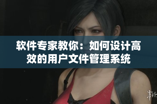 软件专家教你：如何设计高效的用户文件管理系统