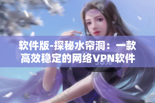 软件版-探秘水帘洞：一款高效稳定的网络VPN软件