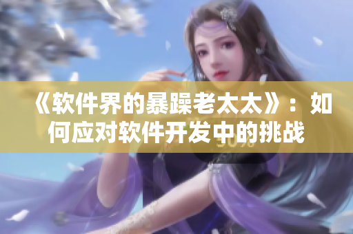 《软件界的暴躁老太太》：如何应对软件开发中的挑战
