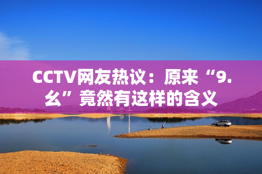 CCTV网友热议：原来“9.幺”竟然有这样的含义