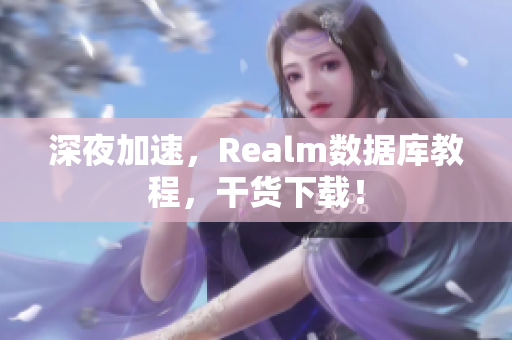 深夜加速，Realm数据库教程，干货下载！