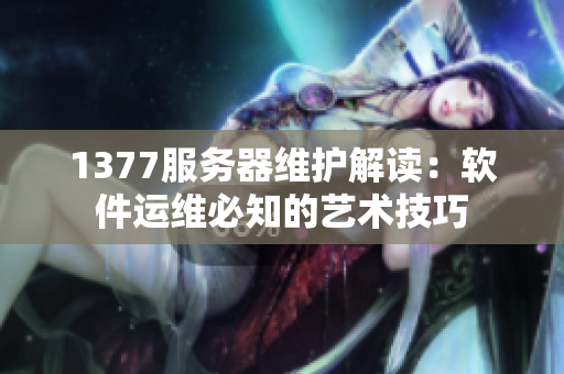 1377服务器维护解读：软件运维必知的艺术技巧