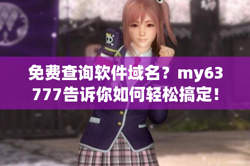 免费查询软件域名？my63777告诉你如何轻松搞定！