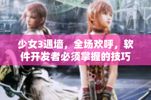 少女3遇墙，全场欢呼，软件开发者必须掌握的技巧