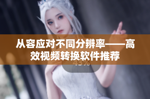 从容应对不同分辨率——高效视频转换软件推荐
