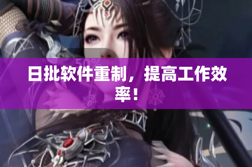 日批软件重制，提高工作效率！