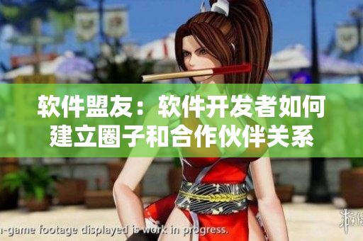 软件盟友：软件开发者如何建立圈子和合作伙伴关系