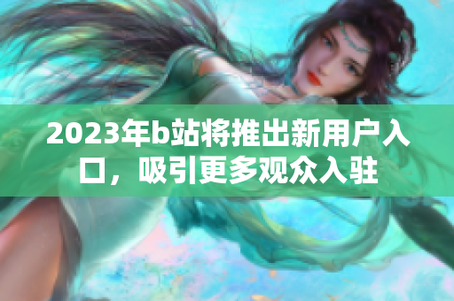 2023年b站将推出新用户入口，吸引更多观众入驻