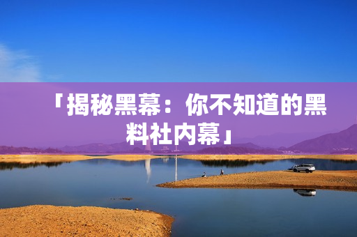 「揭秘黑幕：你不知道的黑料社内幕」