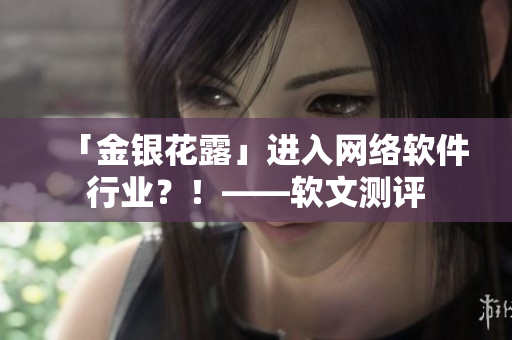 「金银花露」进入网络软件行业？！——软文测评