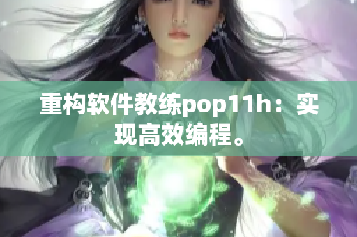 重构软件教练pop11h：实现高效编程。