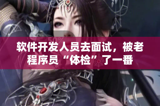 软件开发人员去面试，被老程序员“体检”了一番