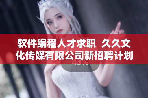 软件编程人才求职  久久文化传媒有限公司新招聘计划