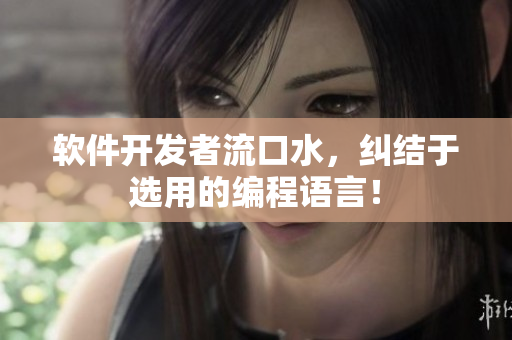 软件开发者流口水，纠结于选用的编程语言！