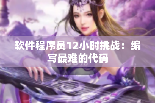 软件程序员12小时挑战：编写最难的代码