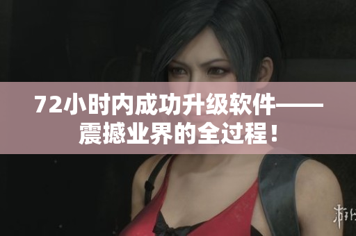 72小时内成功升级软件——震撼业界的全过程！