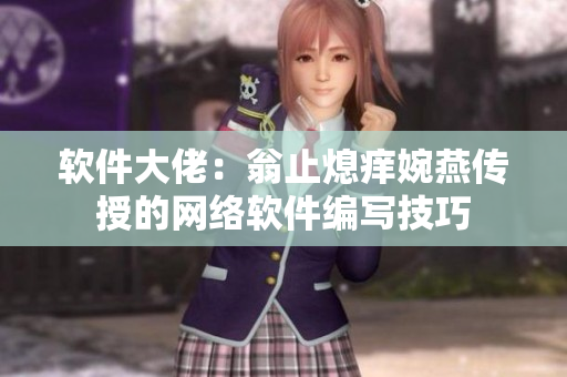 软件大佬：翁止熄痒婉燕传授的网络软件编写技巧
