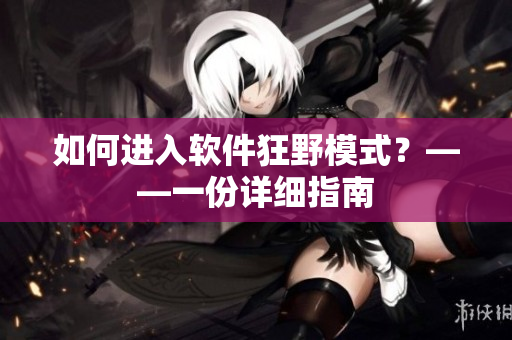 如何进入软件狂野模式？——一份详细指南