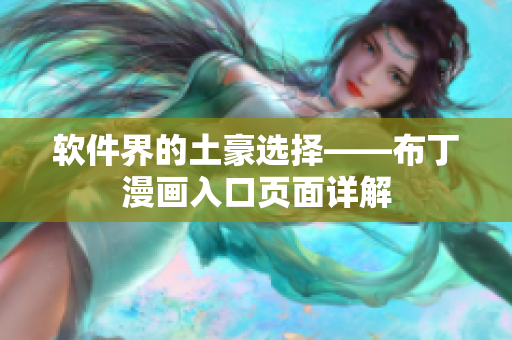 软件界的土豪选择——布丁漫画入口页面详解
