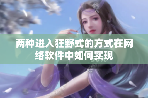 两种进入狂野式的方式在网络软件中如何实现