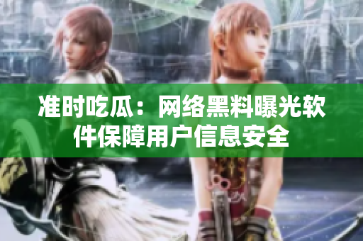 准时吃瓜：网络黑料曝光软件保障用户信息安全