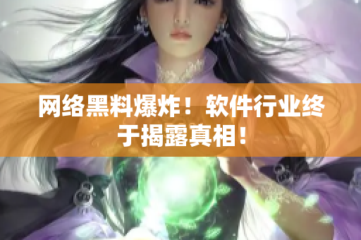 网络黑料爆炸！软件行业终于揭露真相！